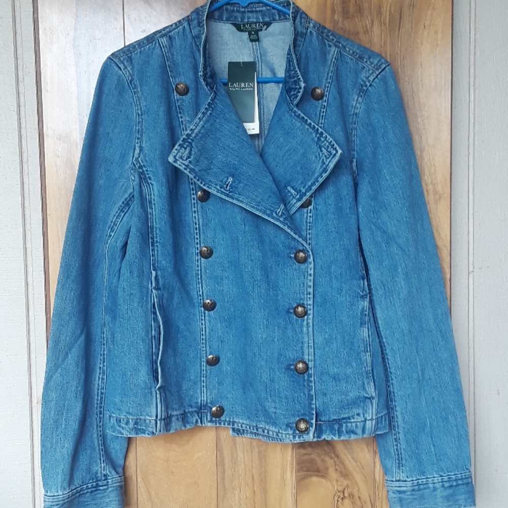 Lauren Ralph Lauren Double Breasted Denim … - Picture 3 of 11